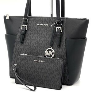 Michael Kors Charlotte Bag & Double Zip Wallet (NWT)